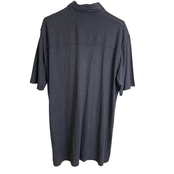 Gramicci NPT Hemp Cotton Shirt Mens Large Gray Short Sleeve Button Up Casual - Picture 2 of 8